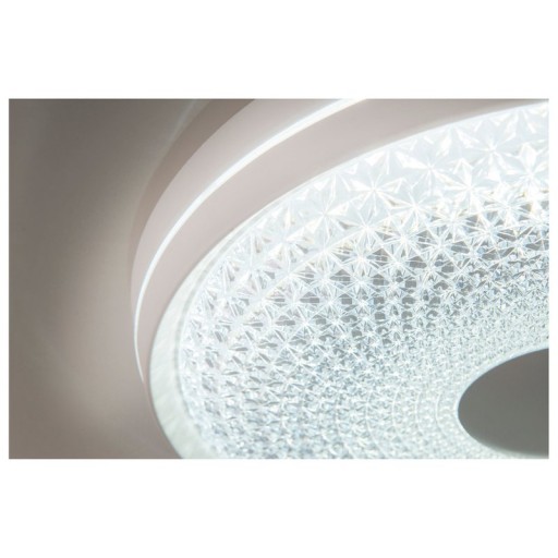 LED ceiling light "Boise" Ø 51 cm with many functions, made of metal and plastic, white, with integrated LEDs, lighting for living rooms or office