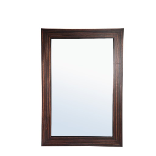 Tiess Brown Wooden Veneer Mirror Straight Frame