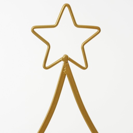 Decoratie Kerstboom - L40 x B12 x H79 cm - IJzer - Goud