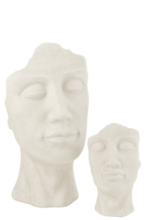 J -Line Flowerpot David - Ceramics - White - Large - Ø 36 cm