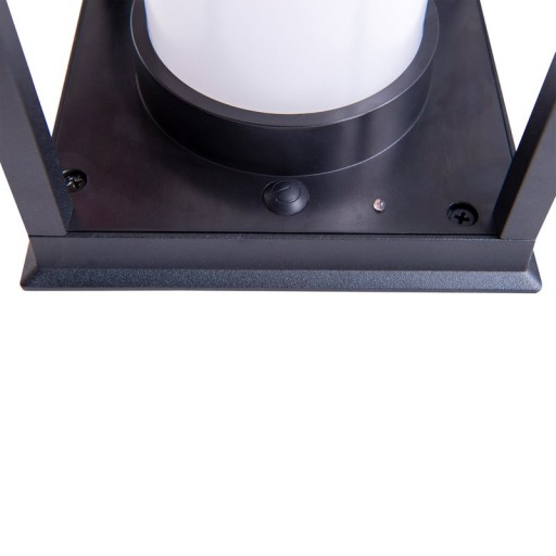 LED camping/skirting lamp H: 28cm, for outside, skirting lamp - metal and plastic in black, with integrated LED