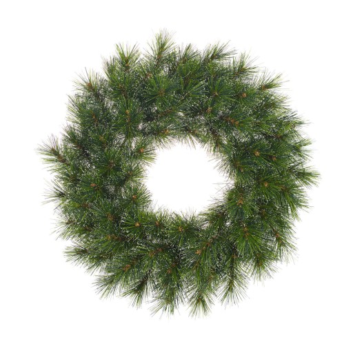 Glendon Kerstkrans 45 cm Groen | Natuurlijke Dennenkrans met Frosted Effect - Product afbeelding