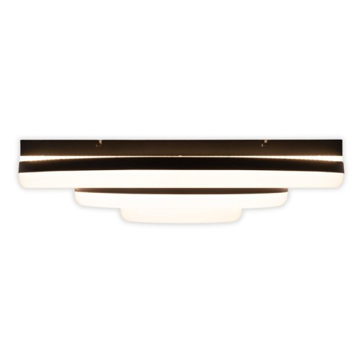 LED CCT ceiling light "Circulo" made of black metal and sand-colored plastic Ø 60 cm