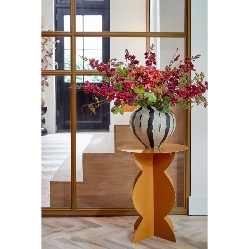 Rafi Bijzettafel - H50 x Ø40 cm - IJzer - Bruin