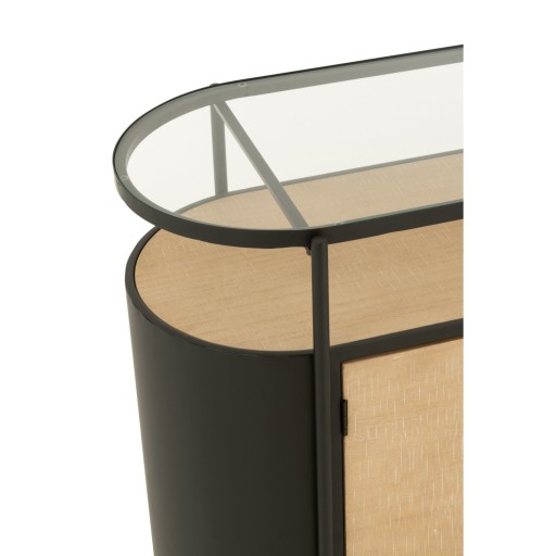 J-Line Kast Ovy Ijzer Naturel/Zwart