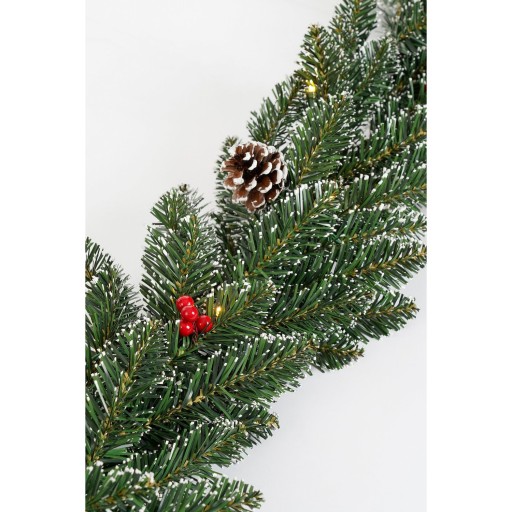 Creston Guirlande met Decoratie en Verlichting - L270 cm - Groen