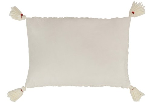 J-Line cushion Crochet Tassel - polyester/acrylic - white