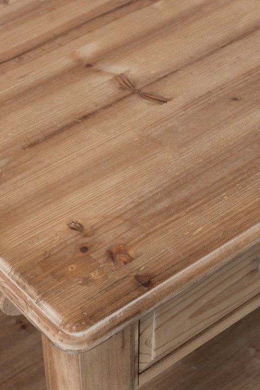 J-Line Console 6 Drawers Wood Natural