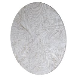 Wiktor White MDF Round Wallpanel Swirl Carved L