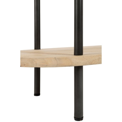 J-Line Rek Eli 5Planken Mango Hout/Staal Naturel/Grijs