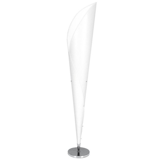 Standing lamp "Tulip" made of metal and white plastic, E27 socket, lighting for living room, dining room or office