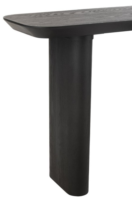 J-Line Console Large Veneer/Fir Wood Black