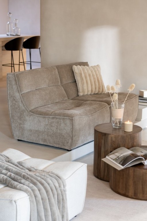 J-Line Set of 2 Side Tables Toge Mango Wood Brown