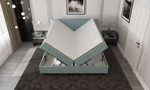 Mörgenn Opberg Boxspring Blauw 140x200