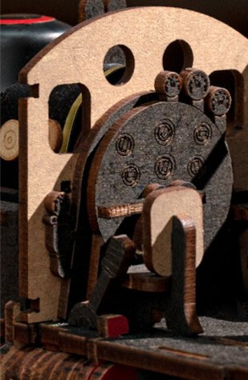 DIY 3D Wooden Model Construction Package, Steam Journey, Robotime, TGS01, 37.6x11.3x14.5cm