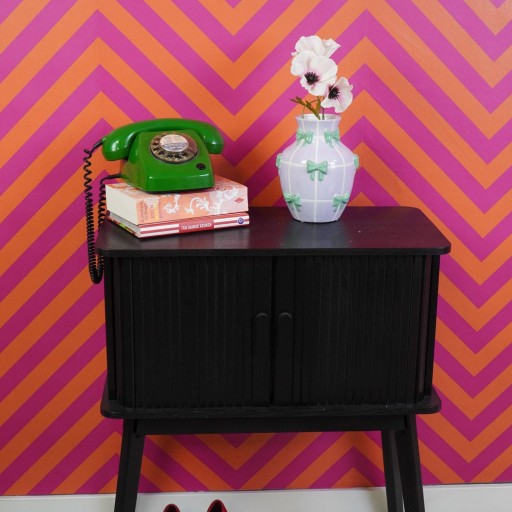 Vaas - Bloemvaaslinten - Dolomiet - Lila/Mint - 14x14x19cm