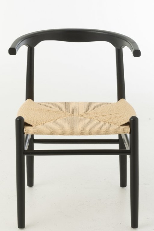 J-Line Chair Tone Beech Wood/Rope Black