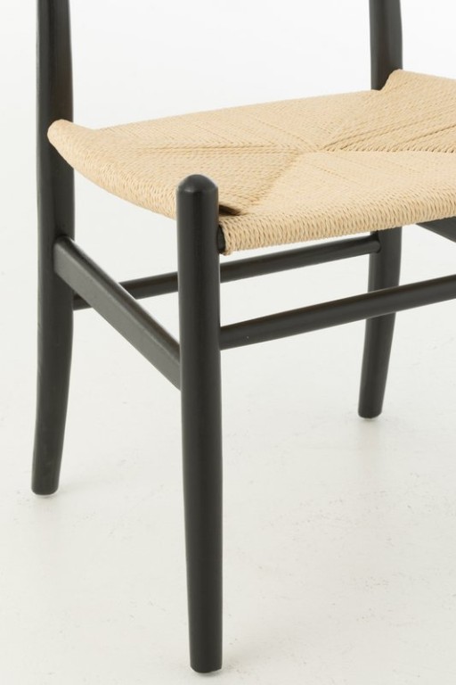 J-Line Chair Tone Beech Wood/Rope Black