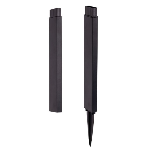 Solar decorative spit "Sigi", 79 cm high, plastic, black, integrated LEDs, warm white