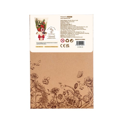 Robotime, DIY Houten Bloem, Chamomile/Kamille, TW061, 9,5x9x22,5cm