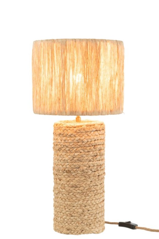 J-Line table lamp Banana leaves - jute - natural