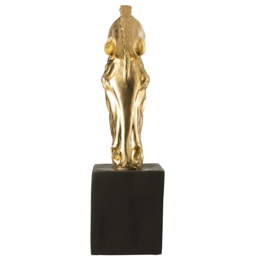 J-Line Paard Op Voet Magnesiumoxide Goudkleurig/Zwart Large