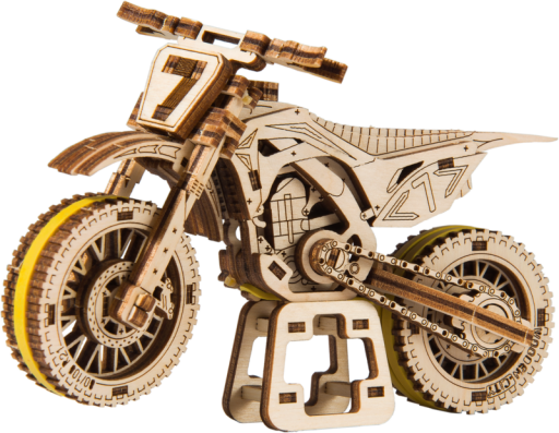 Wooden City Moto Cross, WR343, 13.7x6.2x8.7cm