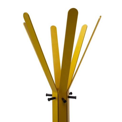 Gorillz Molto - Industrial - Standing Coat Rack - 14 Coat Hooks - Yellow