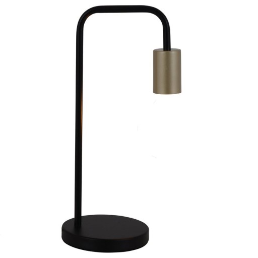 Table lamp "modo" made of metal in black, compounds in gold, E27 socket, table lamp for living room, dining room, kitchen, hallway, hallway or office, 39 cm high