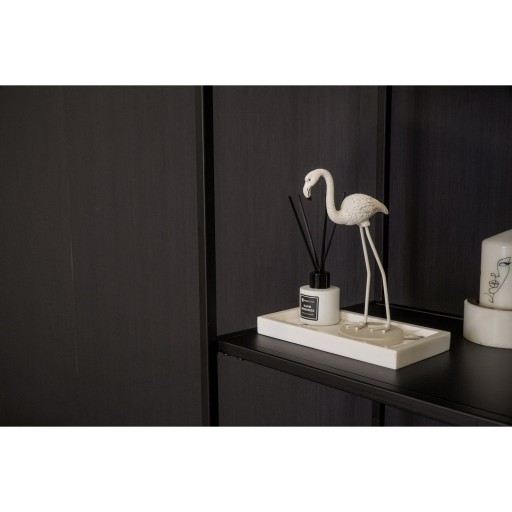 Ornament - Flamingo - Metaal - Zand - 9x7,5x19,5cm