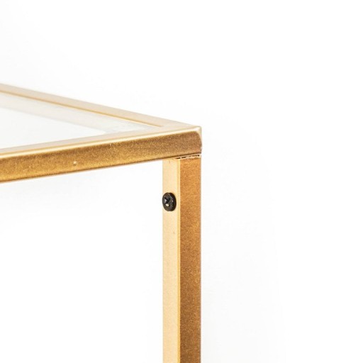 Pillar - Metal/Glass - Gold - 30x30x80cm