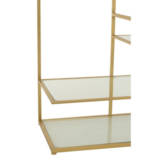 J-Line Console Ijzer/Glas Goudkleurig