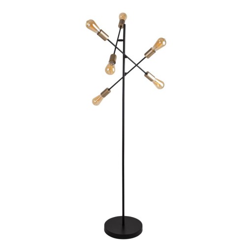 Standing lamp "Modo" made of black in black, versions in gold, E27 socket, floor lamp for living room, dining room, kitchen, hallway, hallway or office, 150 x 49 cm