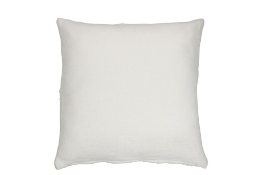 J-Line cushion Leaf Fine Square - polyester - white