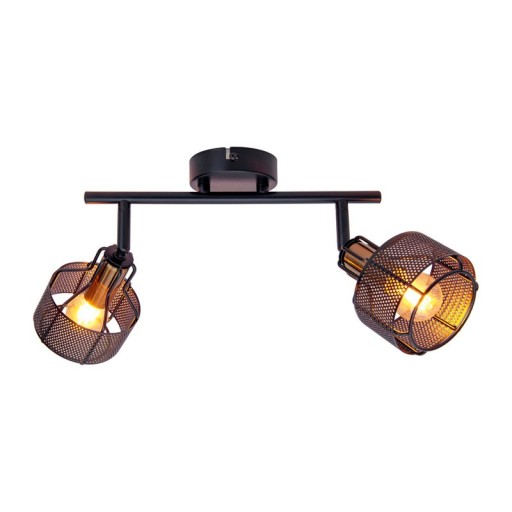 2er Wand- und Deckenleuchte Spot "FORO" aus Metall in Schwarz,, mit E14-Fassungen, ca. 32 x 18,5 x 15 cm. Stilvolle Beleuchtung für Wohnzimmer, Esszimmer oder Küche.