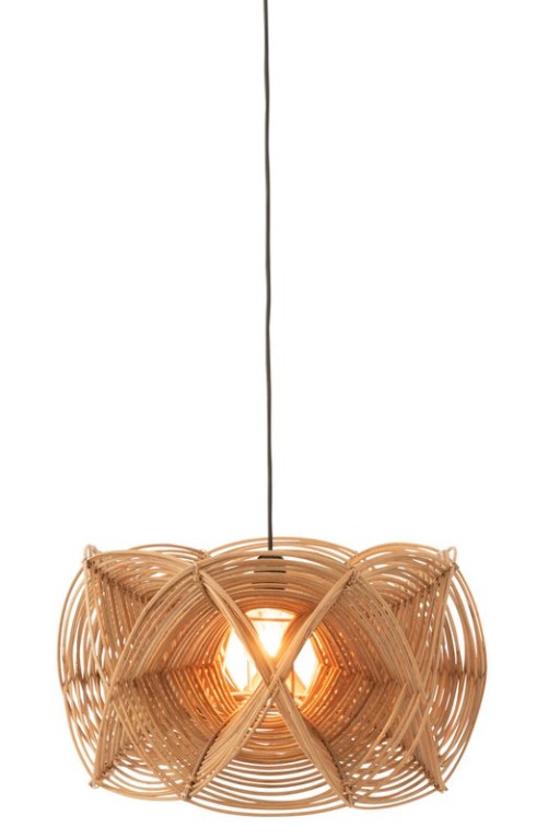 J-Line Golven Rotan lampkap - jute - naturel