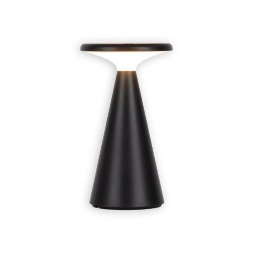 Solar battery table light "Palu" for outside and inside, made of plastic in black, 20 cm high