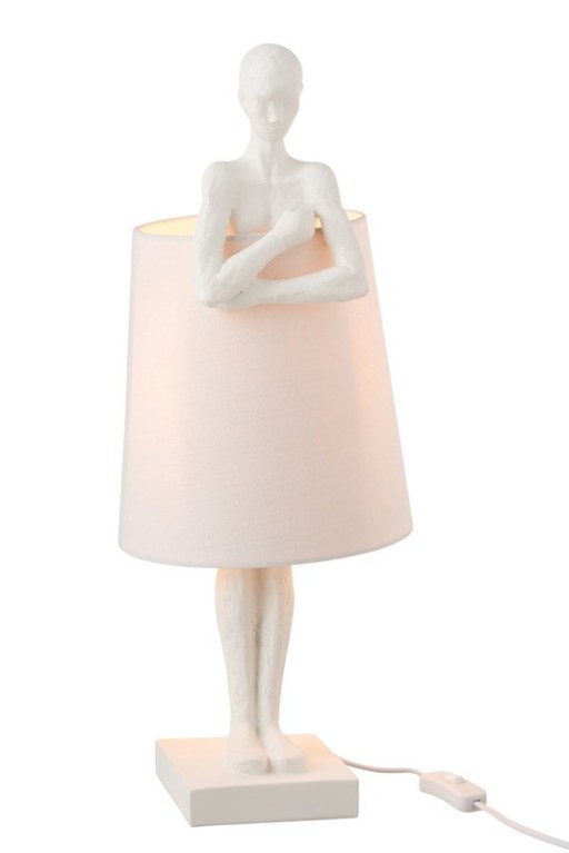 J-Line table lamp figure - polyresin - white