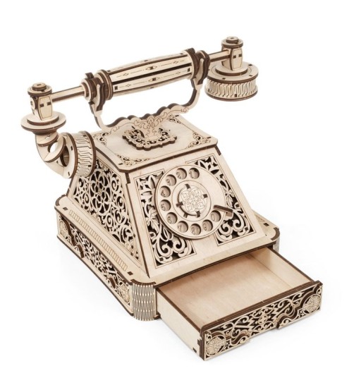 3D wooden puzzle, Retro Telephone, Eco Wood Art, 3861, 21.2x22x27.8 cm