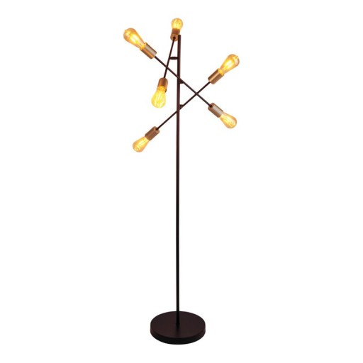 Standing lamp "Modo" made of black in black, versions in gold, E27 socket, floor lamp for living room, dining room, kitchen, hallway, hallway or office, 150 x 49 cm