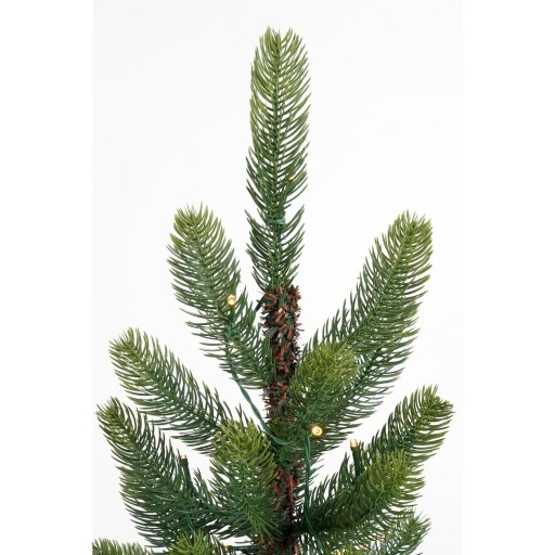 Nagoya Set van 2 Kerstbomen en 1 Kerstkrans voor Buiten met LED Verlichting en Timerfunctie - H90 x Ø45 cm - Groen