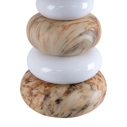 Ceramic table lamp "Stoney", ceramic table lamp in brown, with E14 socket, table lamp for dining room, living room, hallway or office, or as a bedside lamp, 31 cm high