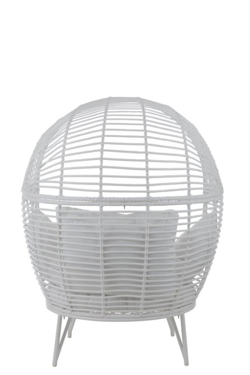 J-Line lounge chair Oval - steel - white