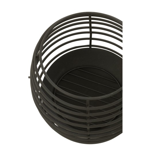 J-Line vuurschaal Rond Rinds - ijzer - zwart - S
