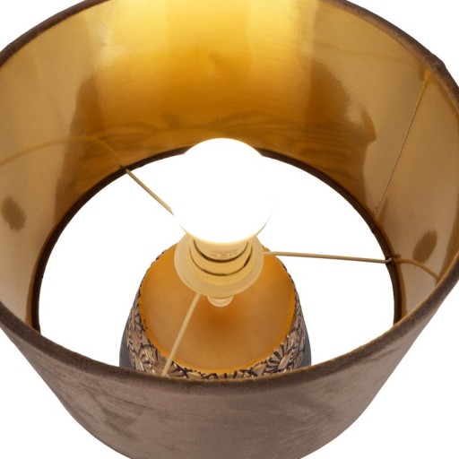 Ceramic table lamp "Bronco", table lamp, ceramic, beige/gray, with E14 socket, for dining room, living room, hallway or office, 39 cm high