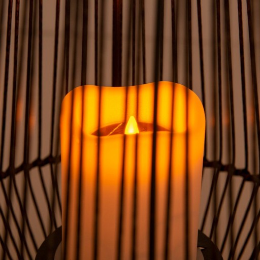 LED solar lamp "Plasto" Ø 26 cm outdoors made of brown metal and plastic