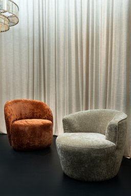 Grasa White Fiore Fabric Fauteuil