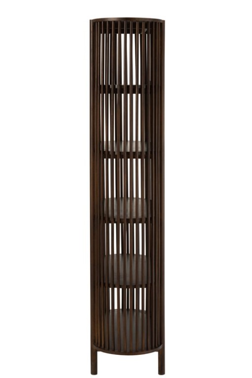 J-Line Rack Conie 5 Shelves Mango Wood Dark Brown