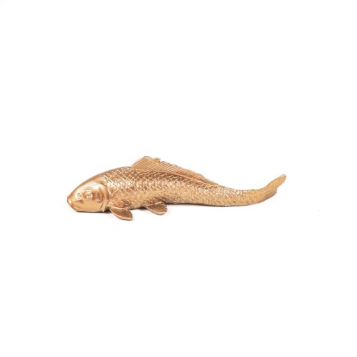 Ornament - Carp Fish - Polyresin - Gold - 21,5x9x18,5cm