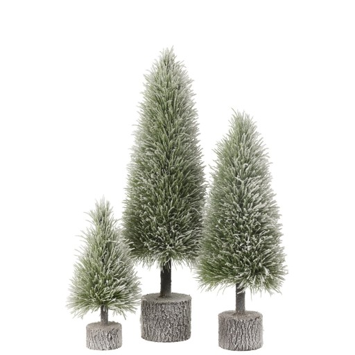 J-Line Kerstboom B+Led Kunststof Sneeuw Groen Large